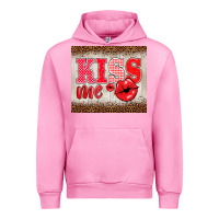 Fuchsia Pink valentine's day kiss me Urban Hoodie - BarkalooDesign