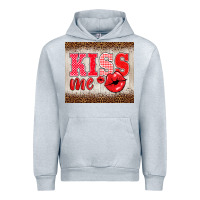 Heather Grey valentine's day kiss me Urban Hoodie - BarkalooDesign