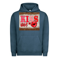 Pigment Midnight Navy valentine's day kiss me Urban Hoodie - BarkalooDesign