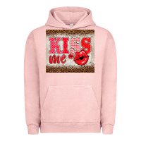 Pigment Salmon valentine's day kiss me Urban Hoodie - BarkalooDesign