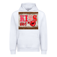 White valentine's day kiss me Urban Hoodie - BarkalooDesign