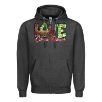 Charcoal Heather Love Came Down Zipper Hoodie - CowhideDigitalArt