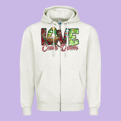 Love Came Down Zipper Hoodie Designed By Cowhidedigitalart