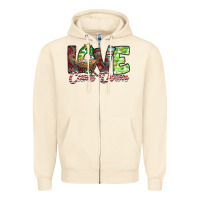 Sandshell Love Came Down Zipper Hoodie - CowhideDigitalArt