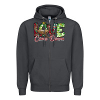 Smoke Love Came Down Zipper Hoodie - CowhideDigitalArt