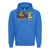 True Royal Love Came Down Zipper Hoodie - CowhideDigitalArt