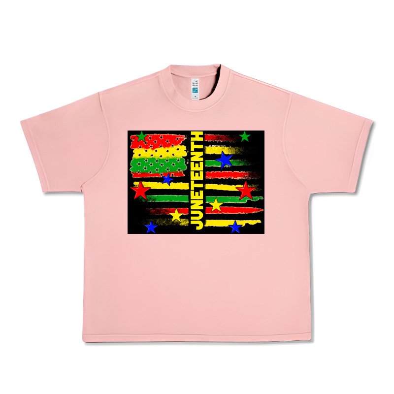 Juneteenth American Flag Urban Heavy Tee by TumblerDesignByShophia | Teevron