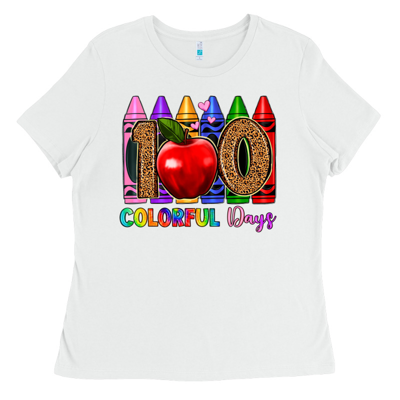 100 Colorful Day S Ladies Tee by Artiststas | Teevron