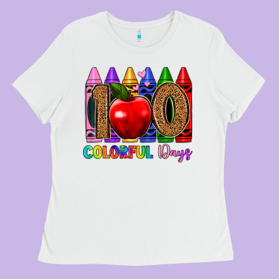 100 Colorful Day S Ladies Tee Designed By Artiststas