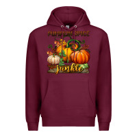 Burgundy pumpkin spice junkie Premium Hoodie - BundleAndBundleShop
