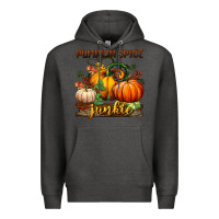 Charcoal Heather pumpkin spice junkie Premium Hoodie - BundleAndBundleShop