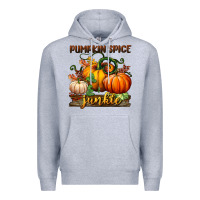 Heather Grey pumpkin spice junkie Premium Hoodie - BundleAndBundleShop
