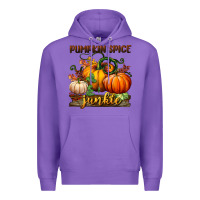 Purple pumpkin spice junkie Premium Hoodie - BundleAndBundleShop
