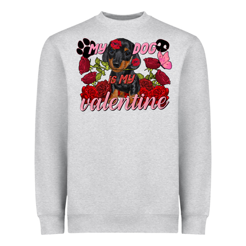 My Dog Is My Valentine Valentine's Day Heavyweight Sweatshirt by FaDigitalArtStudio | Teevron