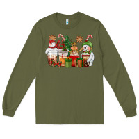 Christmas Polar Bear Reindeer And Snowman Coffee C Long Sleeve Tee | Teevron