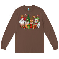 Chestnut christmas polar bear reindeer and snowman coffee c Long Sleeve Tee - CowGirlArtShop