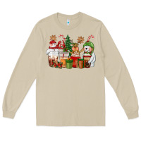 Mushroom christmas polar bear reindeer and snowman coffee c Long Sleeve Tee - CowGirlArtShop