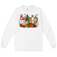 White christmas polar bear reindeer and snowman coffee c Long Sleeve Tee - CowGirlArtShop
