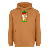 Meerkat Boss Elf Matching Family Christmas Heavyweight Hoodie - lanVoArt