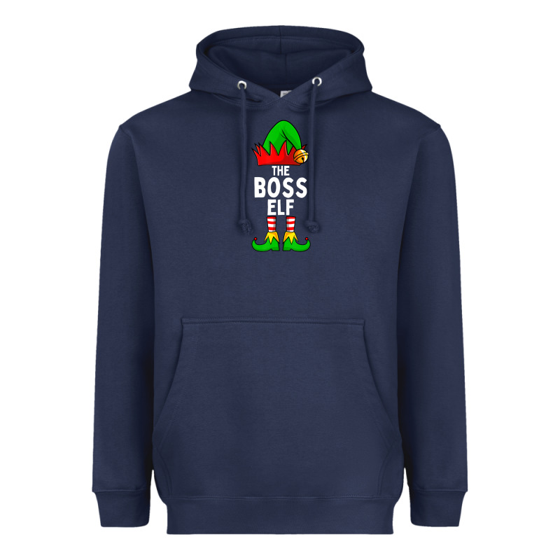 Boss Elf Matching Family Christmas Heavyweight Hoodie by lanVoArt | Teevron