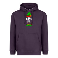 Plum Boss Elf Matching Family Christmas Heavyweight Hoodie - lanVoArt