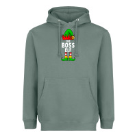 Sage Boss Elf Matching Family Christmas Heavyweight Hoodie - lanVoArt
