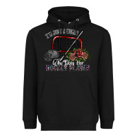 Black i'm just a woman who loves her hockey player Heavyweight Hoodie - SublimationCraftShop