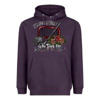 Plum i'm just a woman who loves her hockey player Heavyweight Hoodie - SublimationCraftShop
