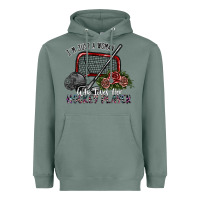 Sage i'm just a woman who loves her hockey player Heavyweight Hoodie - SublimationCraftShop