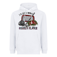 White i'm just a woman who loves her hockey player Heavyweight Hoodie - SublimationCraftShop