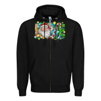 Black Love Santa Zipper Hoodie - CowhideDigitalArt