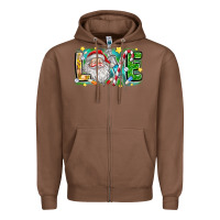 Chestnut Love Santa Zipper Hoodie - CowhideDigitalArt