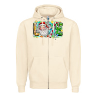 Sandshell Love Santa Zipper Hoodie - CowhideDigitalArt