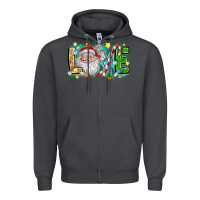 Smoke Love Santa Zipper Hoodie - CowhideDigitalArt