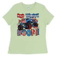 Matcha red white and boom 4th of july Ladies Tee - Artiststas