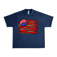 Navy leopard baseball flag5 Urban Heavy Tee - JahusDesignShop