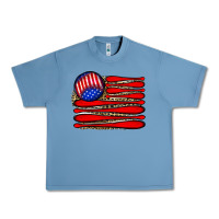 Pebble Blue leopard baseball flag5 Urban Heavy Tee - JahusDesignShop