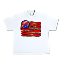 White leopard baseball flag5 Urban Heavy Tee - JahusDesignShop