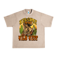 French Oak Welcome to the wild west Cowboy boots Urban Heavy Tee - HowdyJamesFarm