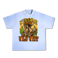 Grape Ice Welcome to the wild west Cowboy boots Urban Heavy Tee - HowdyJamesFarm