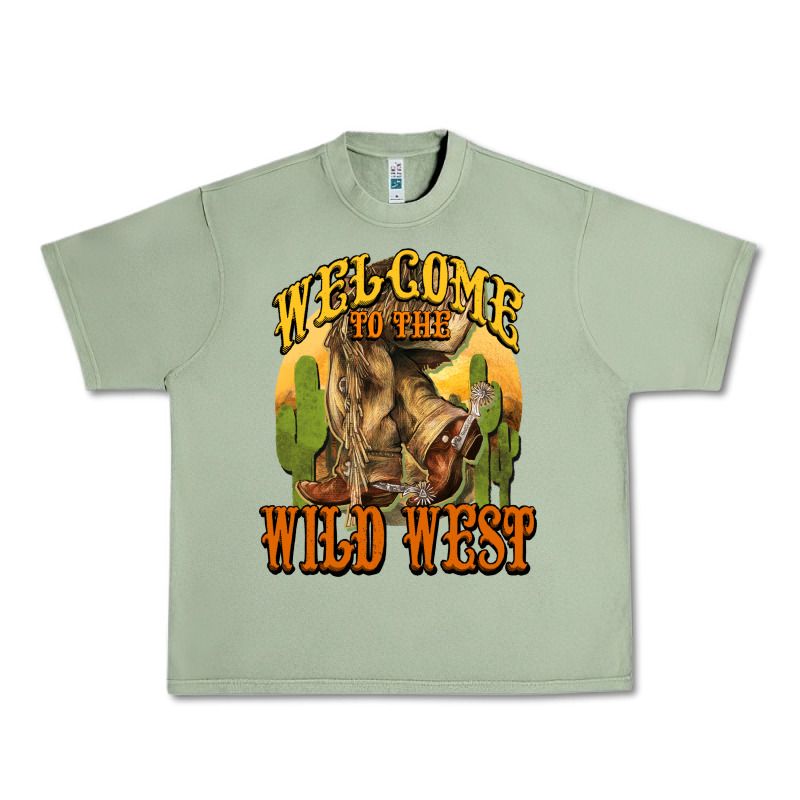Welcome To The Wild West Cowboy Boots Urban Heavy Tee by HowdyJamesFarm | Teevron