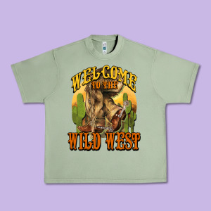 Welcome To The Wild West Cowboy Boots Urban Heavy Tee Designed By Howdyjamesfarm