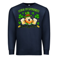 Navy drink responsibly dont spill it Premium Sweatshirt - Artiststas