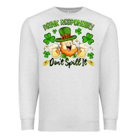 Oatmeal Heather drink responsibly dont spill it Premium Sweatshirt - Artiststas