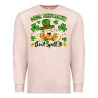 Pale Pink drink responsibly dont spill it Premium Sweatshirt - Artiststas