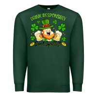 Sports Green drink responsibly dont spill it Premium Sweatshirt - Artiststas