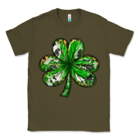 Army Green shamrock with leopard and cowhide Classic Tee - NancyCooperArtShop