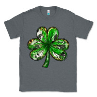 Charcoal Heather shamrock with leopard and cowhide Classic Tee - NancyCooperArtShop