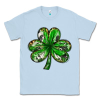 Dusty Blue shamrock with leopard and cowhide Classic Tee - NancyCooperArtShop