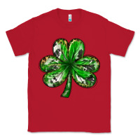 Red shamrock with leopard and cowhide Classic Tee - NancyCooperArtShop